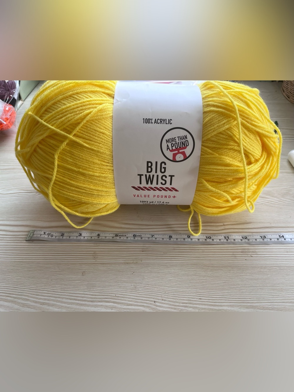 Big Twist Value Pound Acrylic Yarn — Vibrant Yellow
